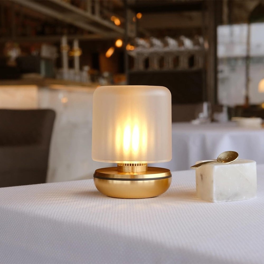 Humble Firefly Table Lamp - Gold & Frosted Glass