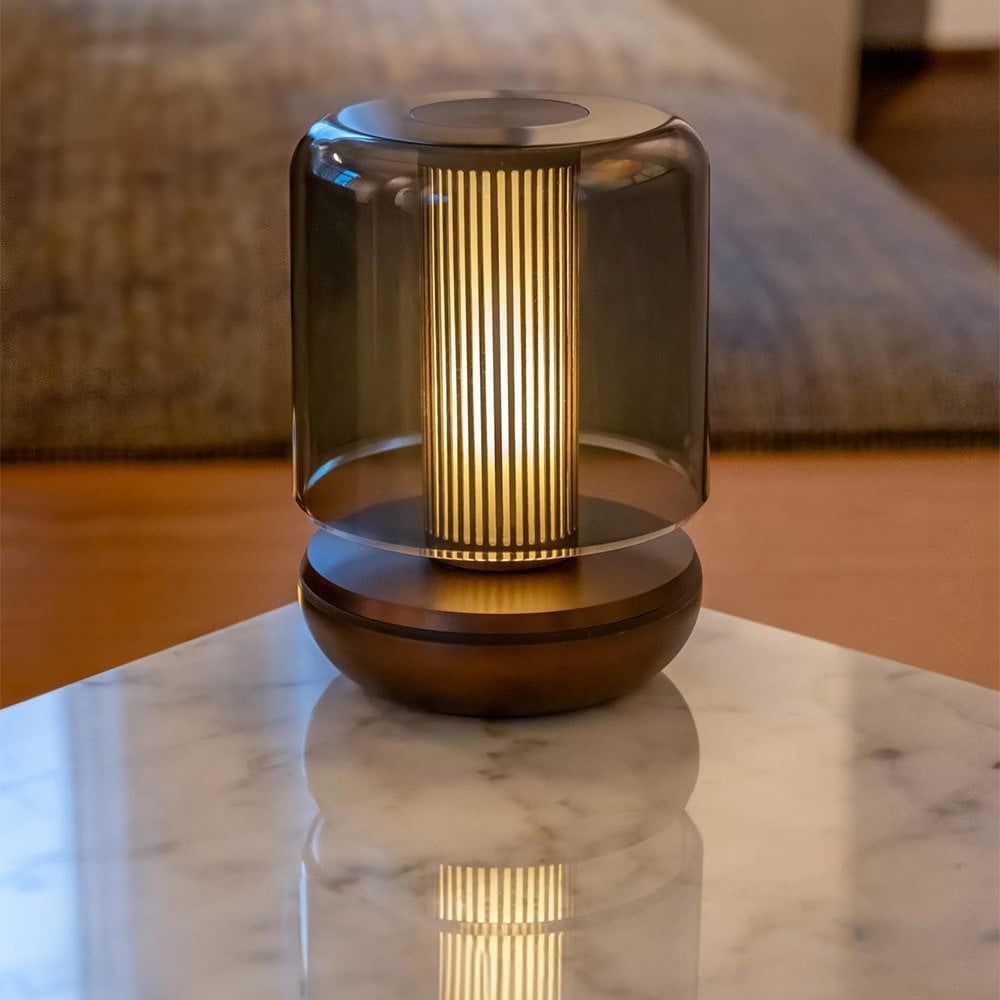 Humble Firefly Table Lamp - Bronze & Smoked Glass