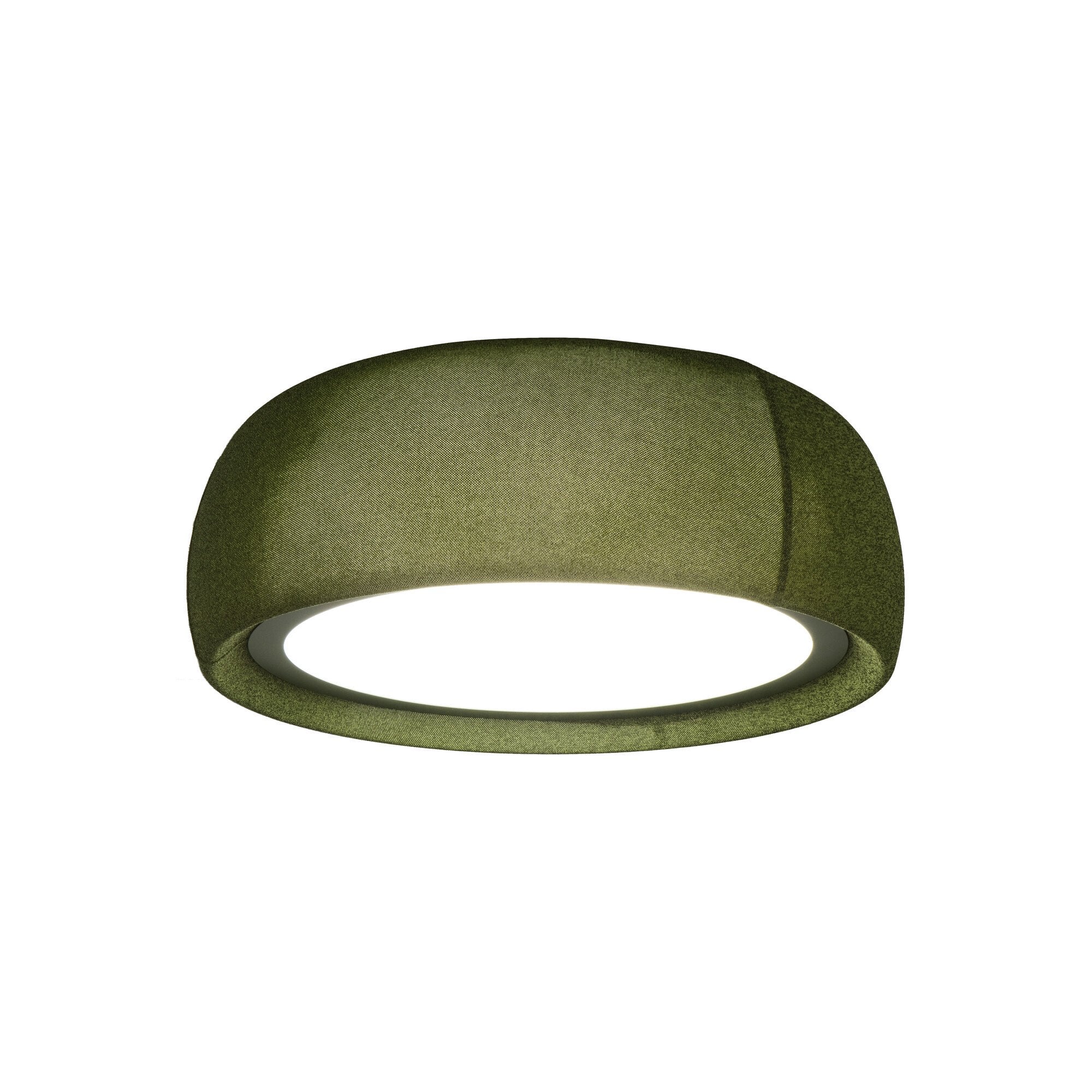 LedsC4 Gong Flush Ceiling Light - Speckled Reed Green