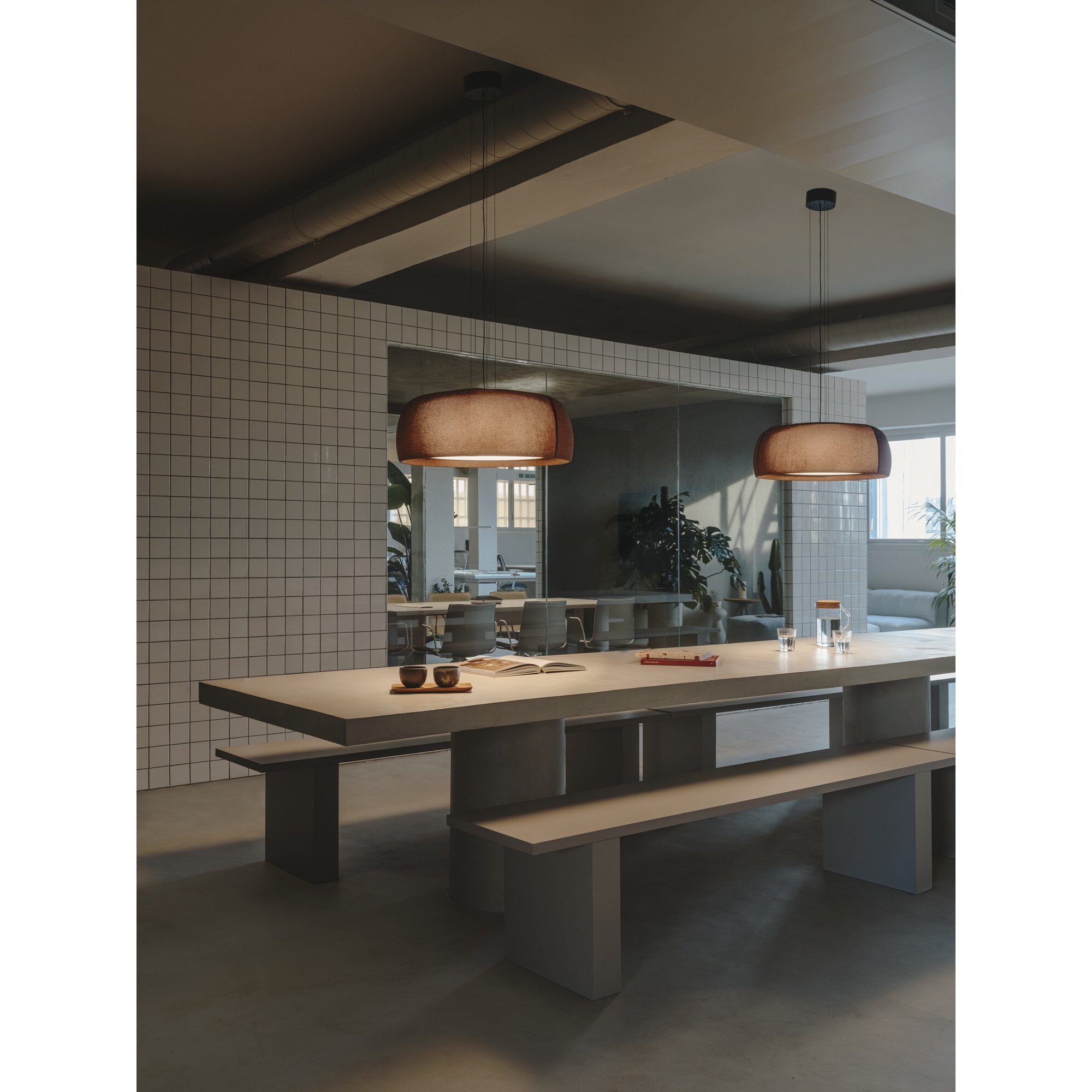 LedsC4 Gong Pendant - Speckled Terracotta