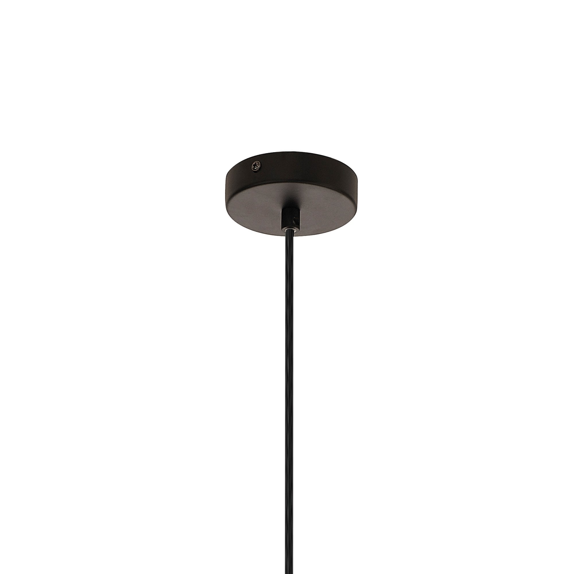Mantra Kriss 1 Light Cylinder Pendant - Black