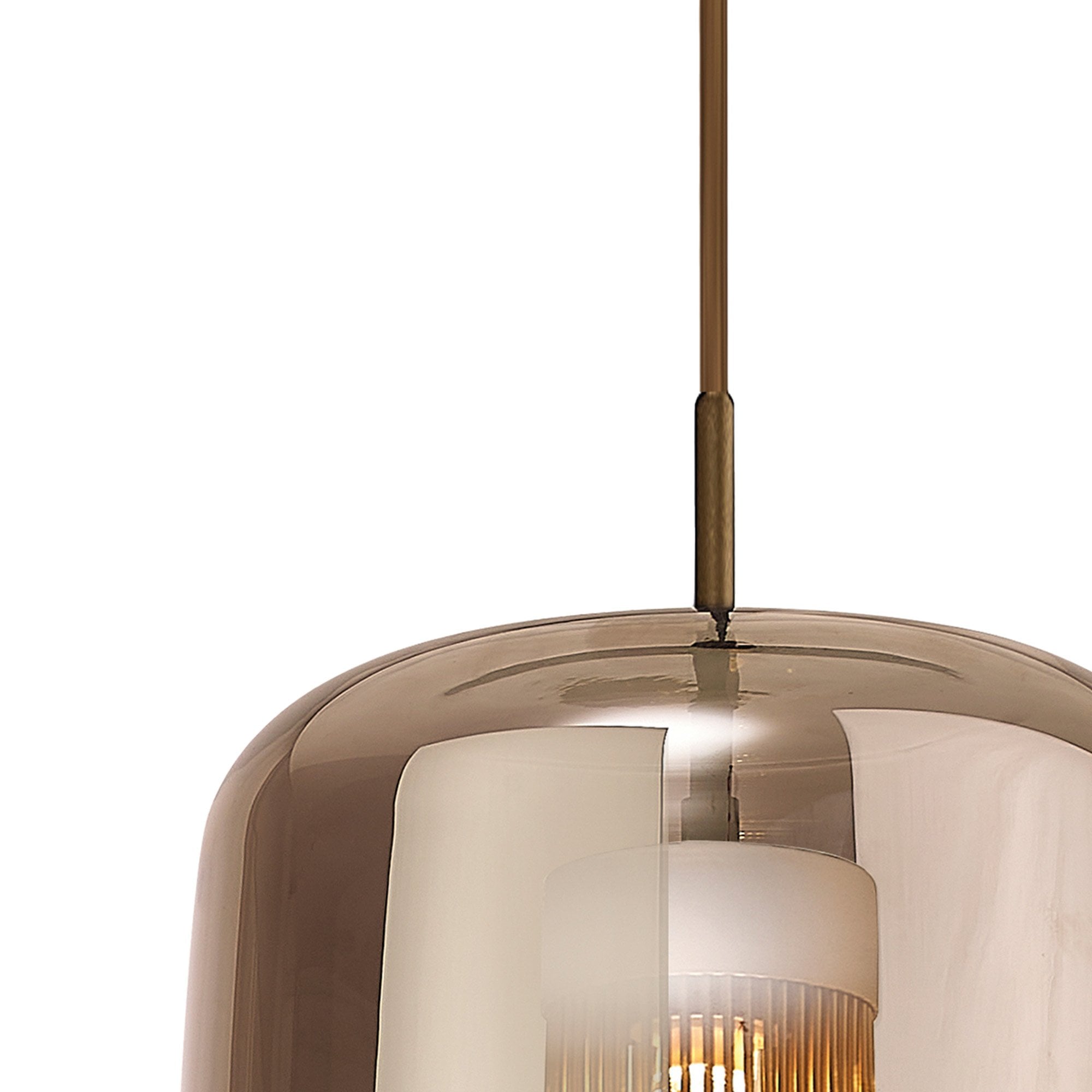 Mantra Kriss 1 Light Cylinder Pendant - Bronze