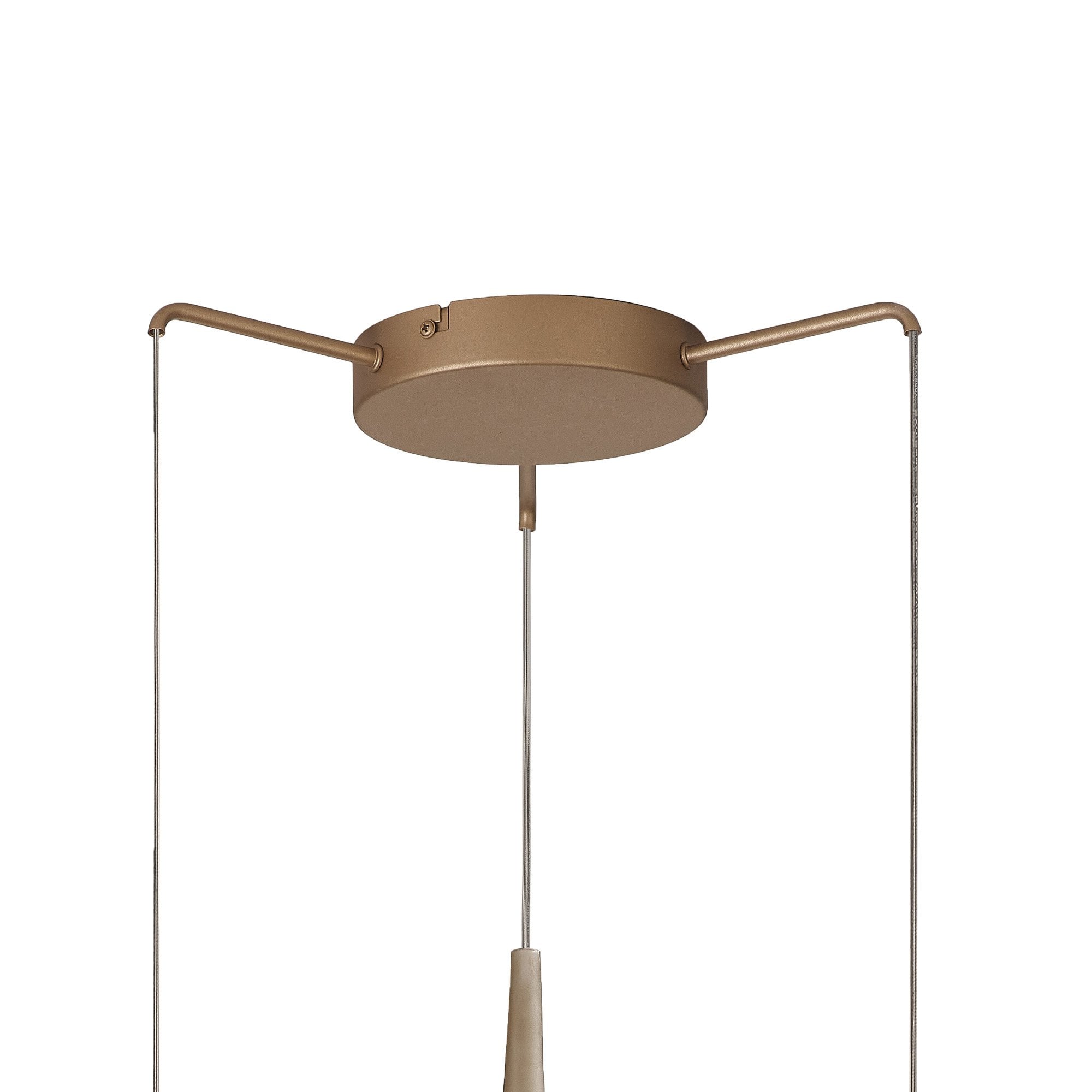 Mantra Elsa 3 Light Pendant - Mixed Shades With Frosted Inner Cones - Gold With Clear, Chrome & Bronze Glass