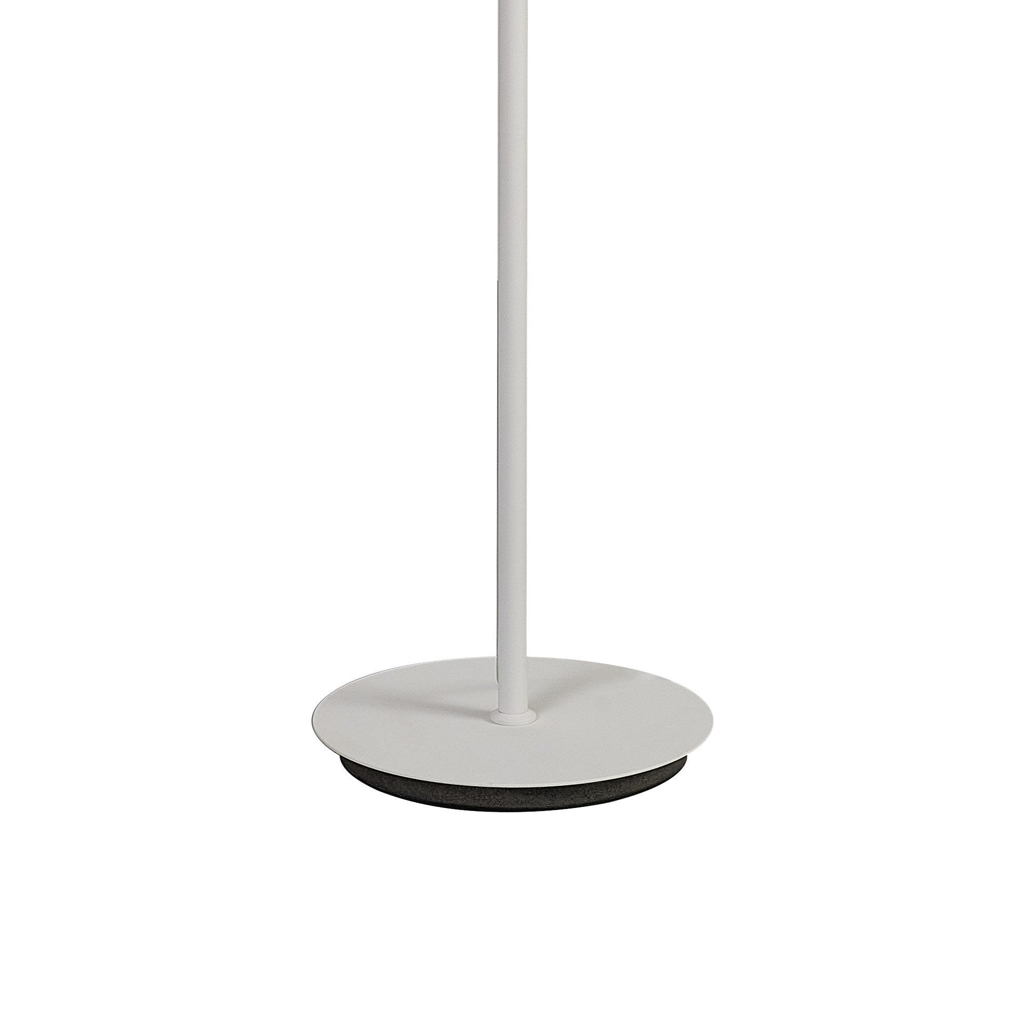 Mantra Nora 1 Light Floor Lamp - White, Wood & Clear Glass With Frosted Inner