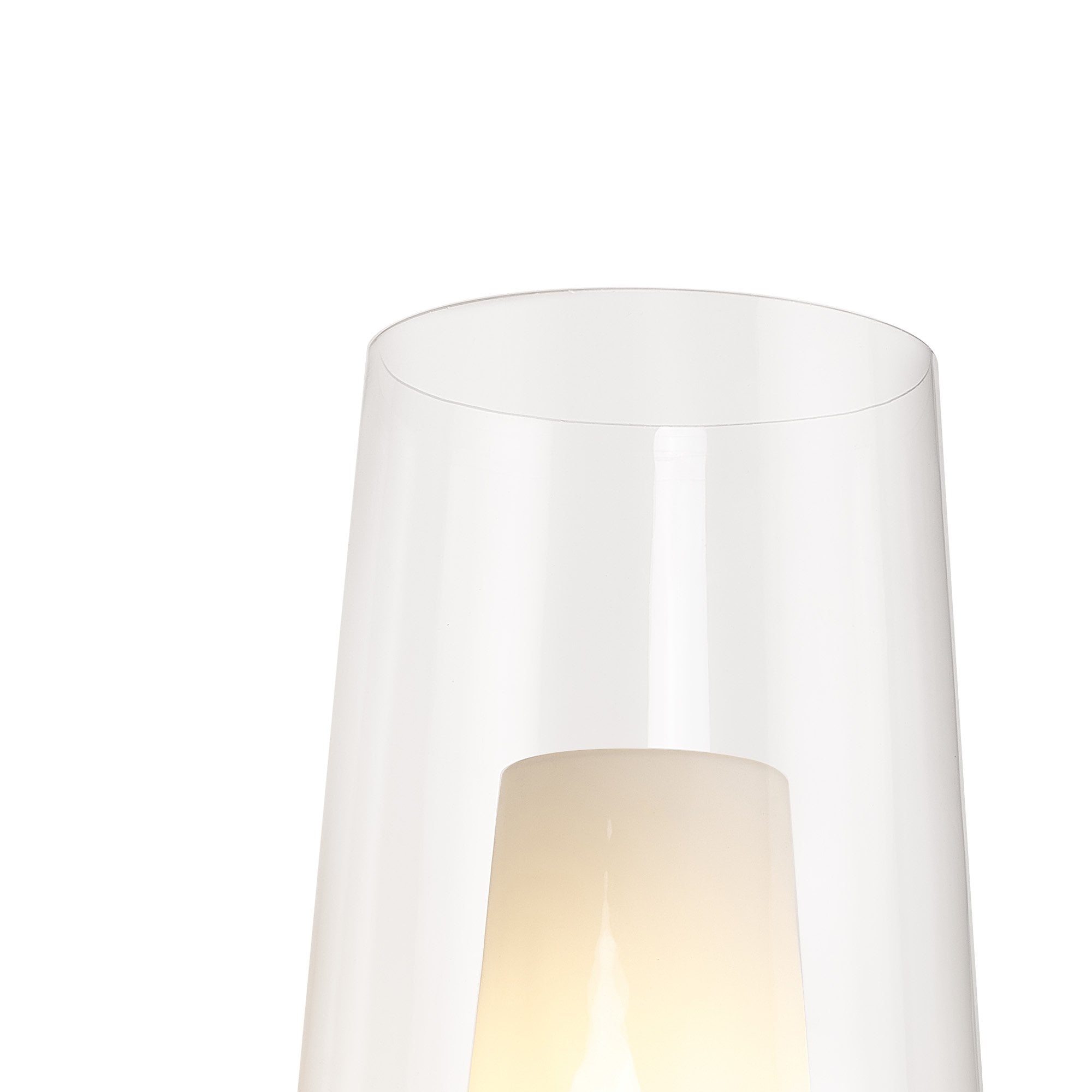 Mantra Nora 1 Light Wall Lamp - Gold, White & Clear Glass With Frosted Inner