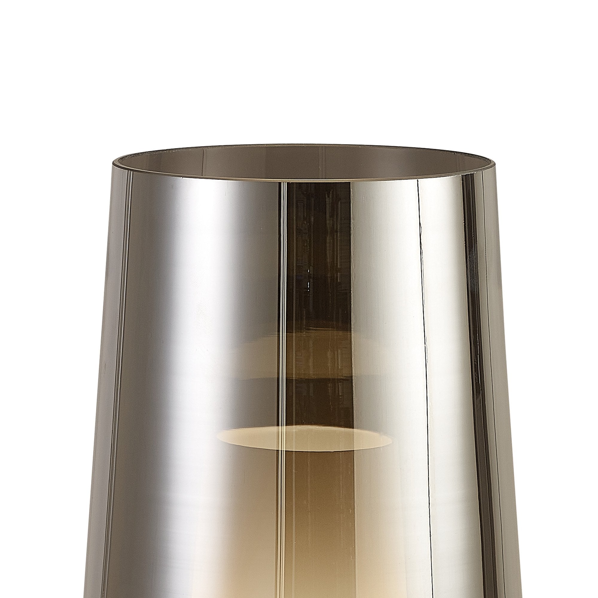 Mantra Nora 1 Light Table Lamp - Black, Black Marble & Chrome Glass With Frosted Inner