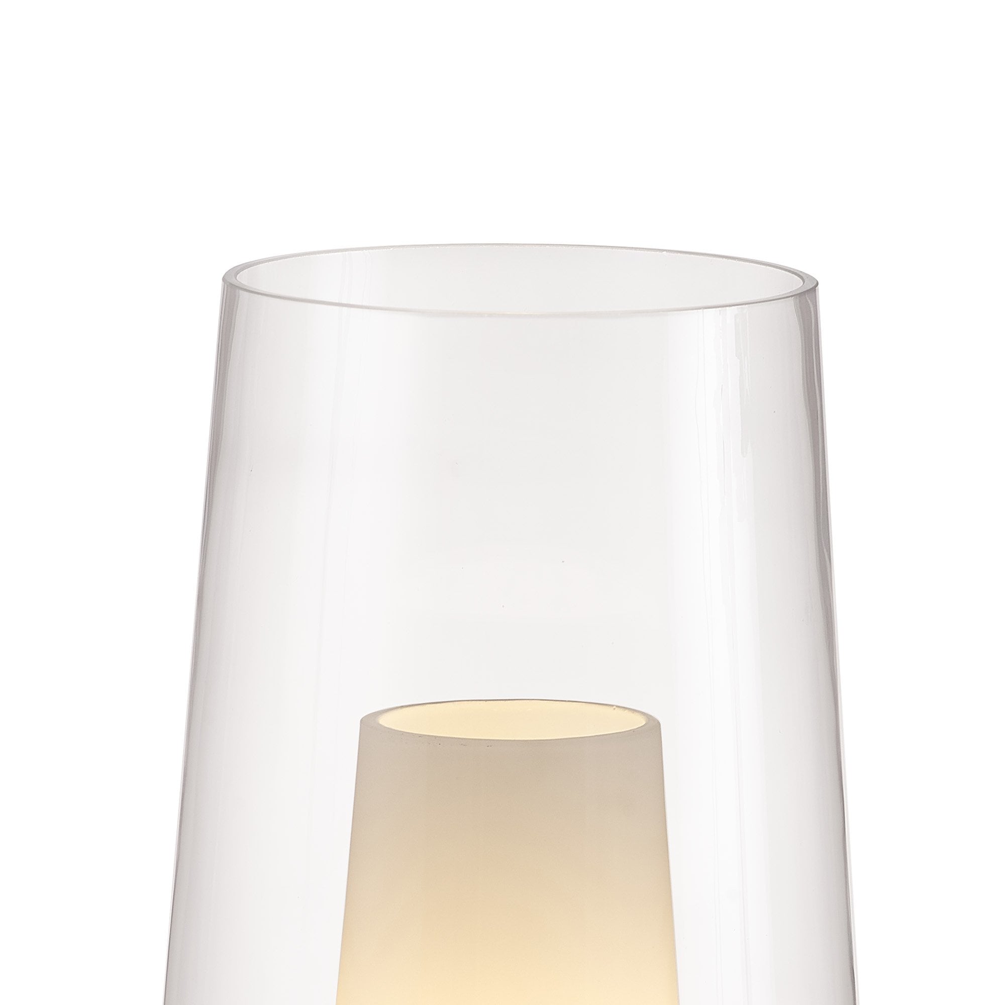 Mantra Nora 1 Light Table Lamp - Gold, White & Clear Glass With Frosted Inner