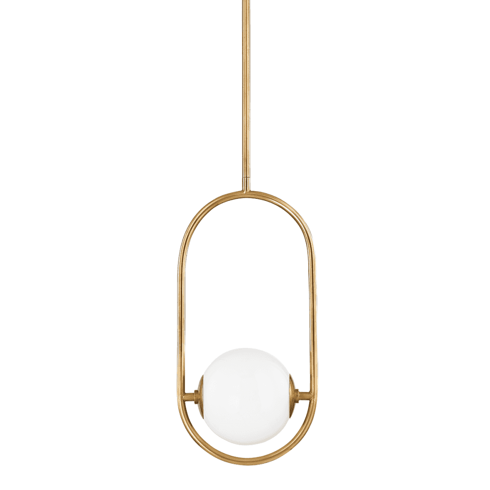 Corbett Everley Small 1 Light Pendant - Vintage Brass