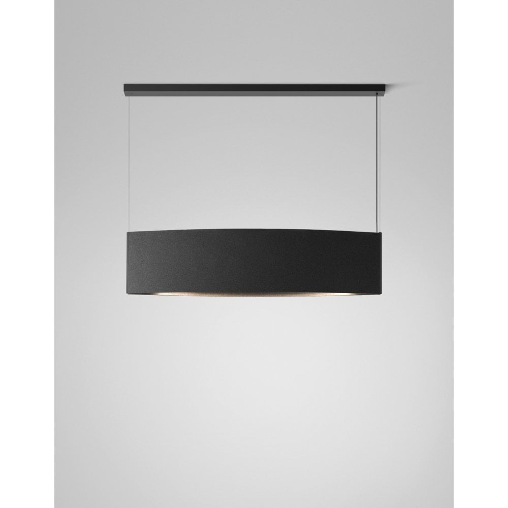 Bover Noren S/151 Narrow 151cm Linear Acoustic Pendant - Dark Grey