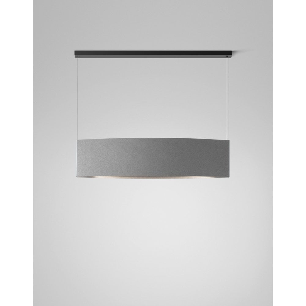 Bover Noren S/151 Narrow 151cm Linear Acoustic Pendant - Light Grey