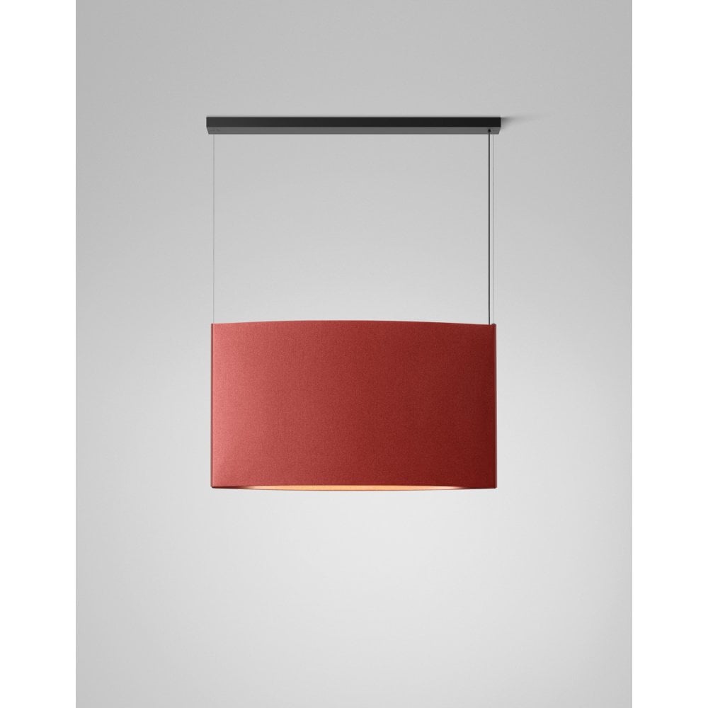 Bover Noren S/123.2 Wide 123cm Linear Acoustic Pendant - Terracotta