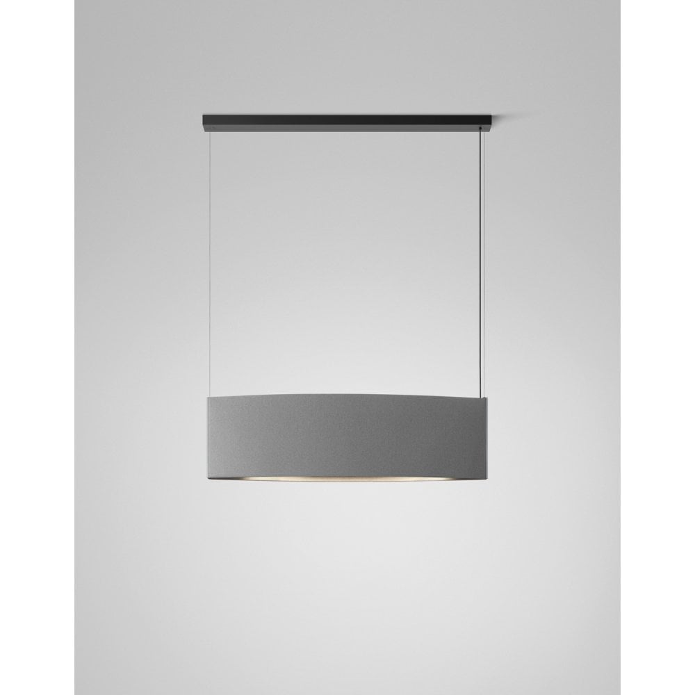 Bover Noren S/123 Narrow 123cm Linear Acoustic Pendant - Light Grey