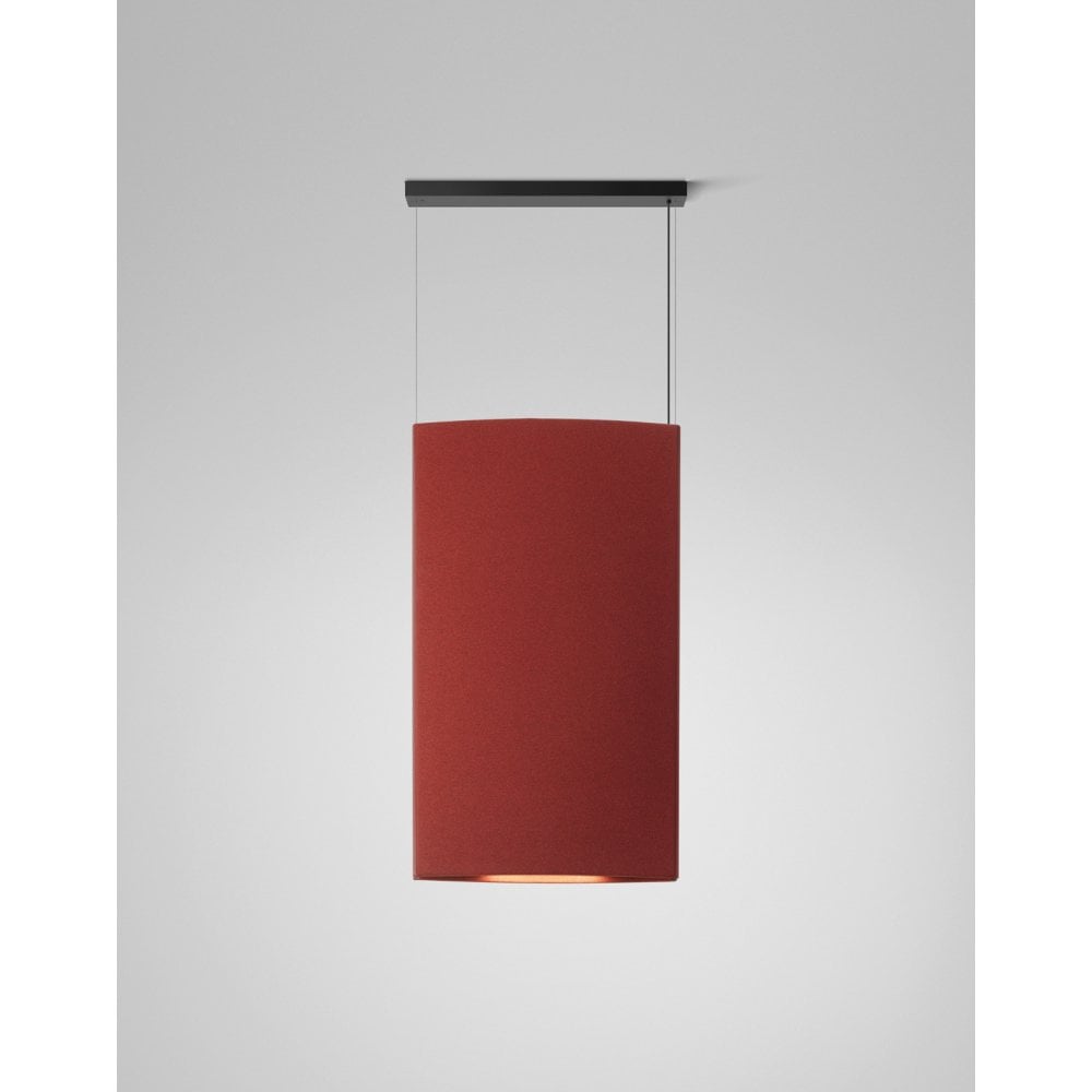 Bover Noren S/72 Rectangular Acoustic Pendant - Terracotta