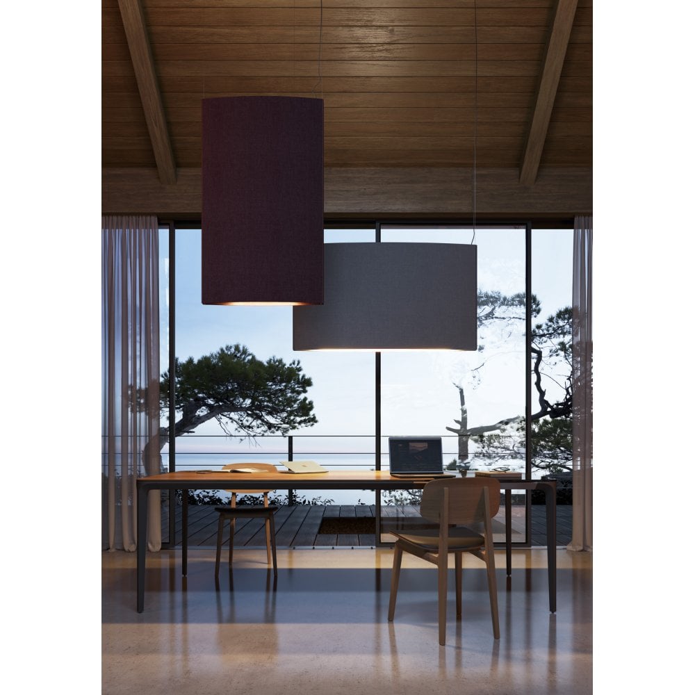 Bover Noren S/72 Rectangular Acoustic Pendant - Terracotta