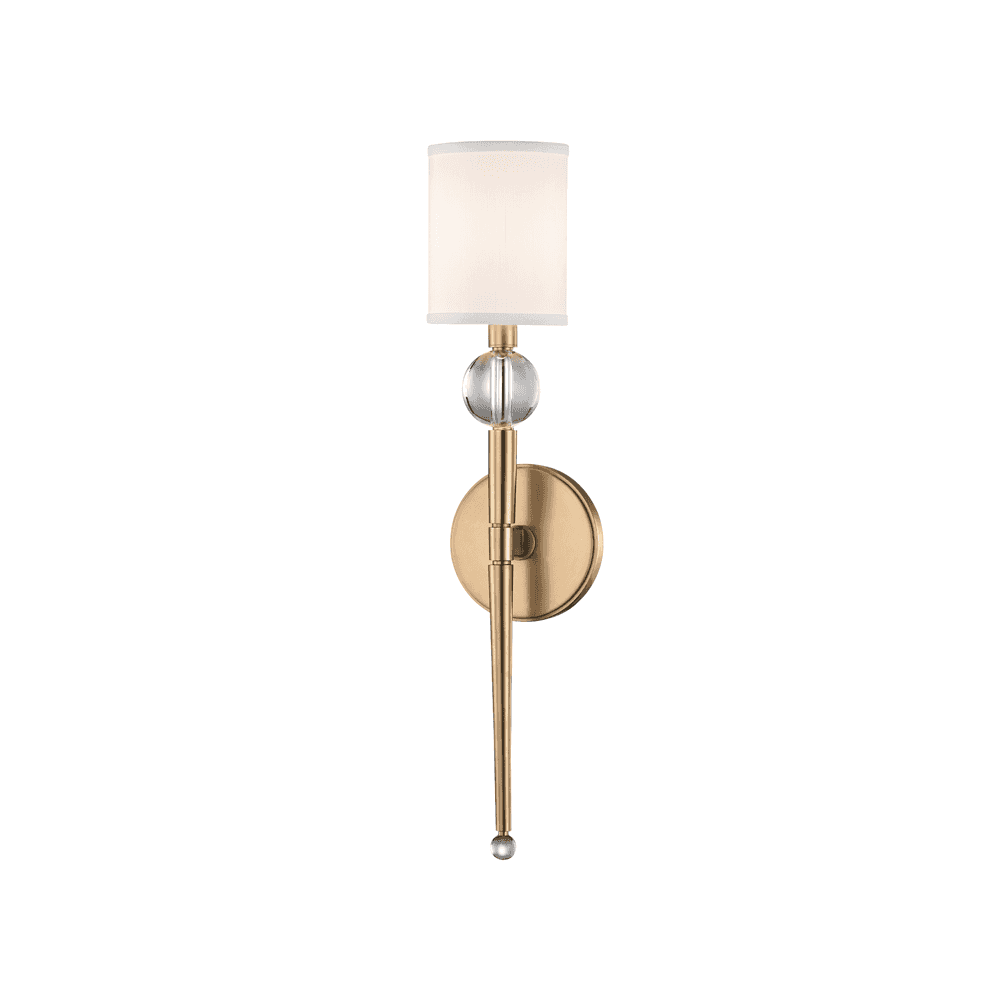 Hudson Valley Rockland Small 1 Light Wall Sconce Light - Aged Brass