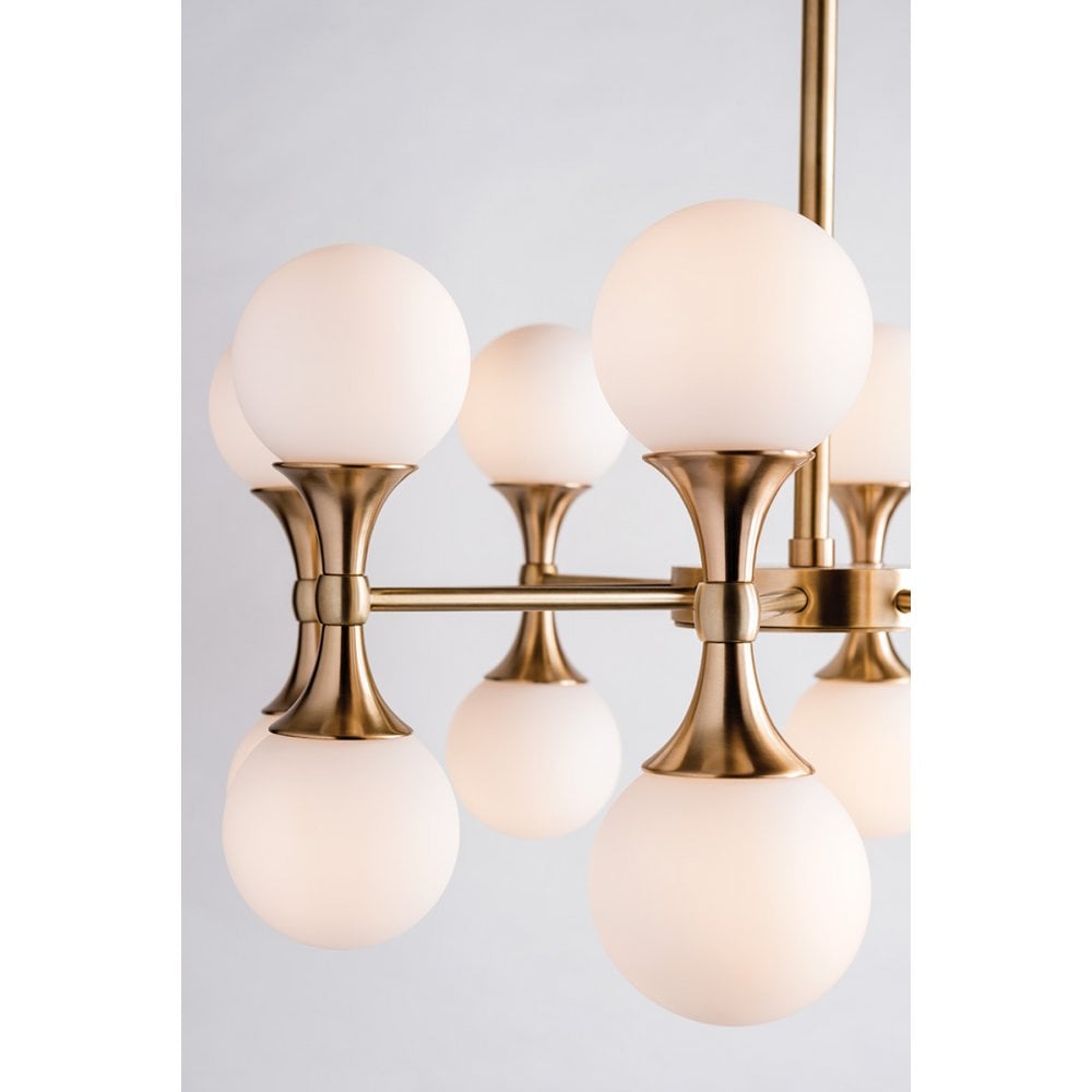 Hudson Valley Astoria 16 Light Chandelier - Aged Brass