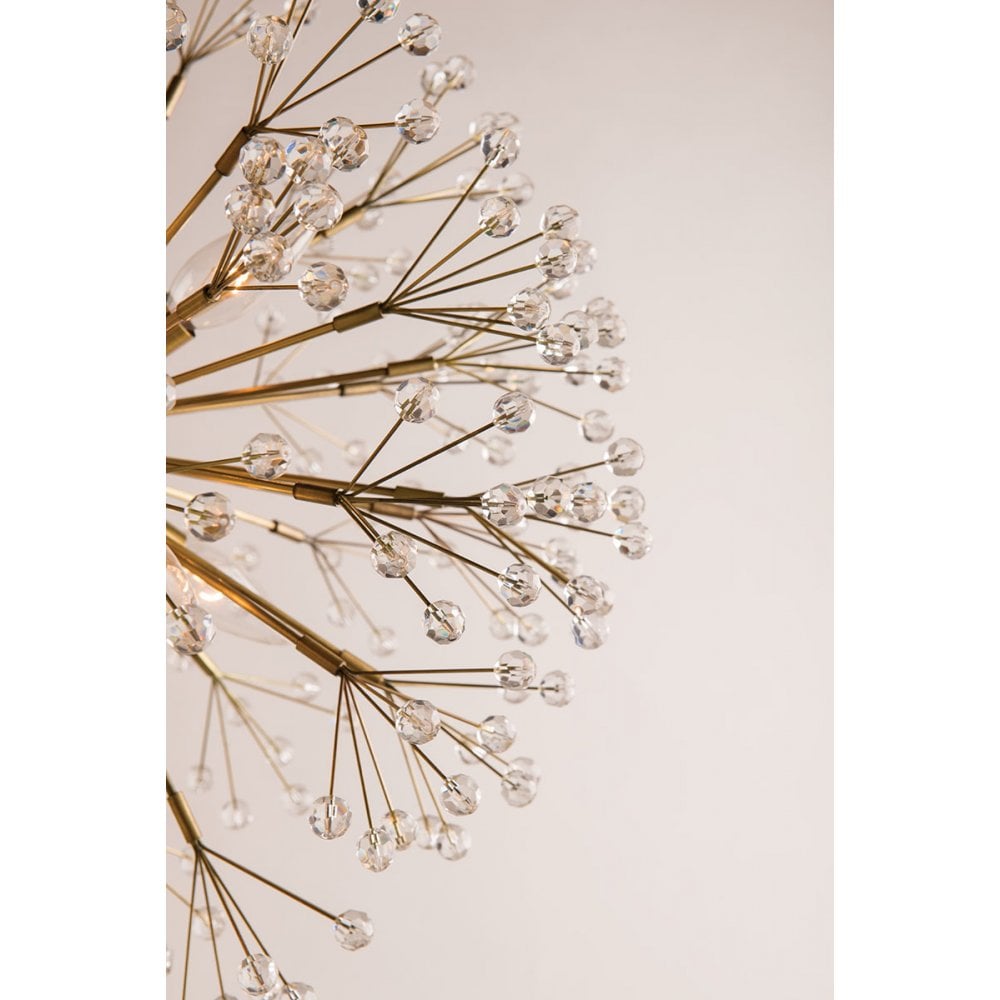 Hudson Valley Dunkirk 4 Light Flush Mount - Aged Brass