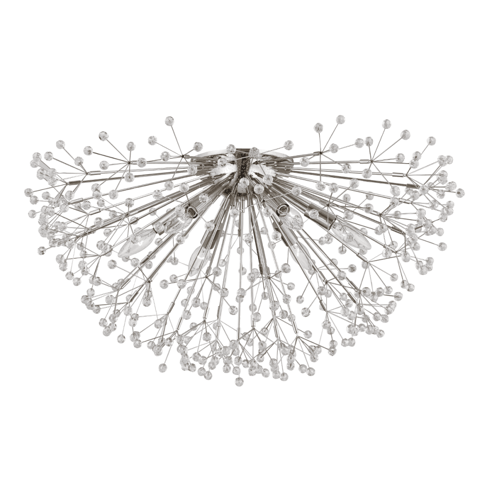 Hudson Valley Dunkirk 6 Light Semi Flush - Polished Nickel