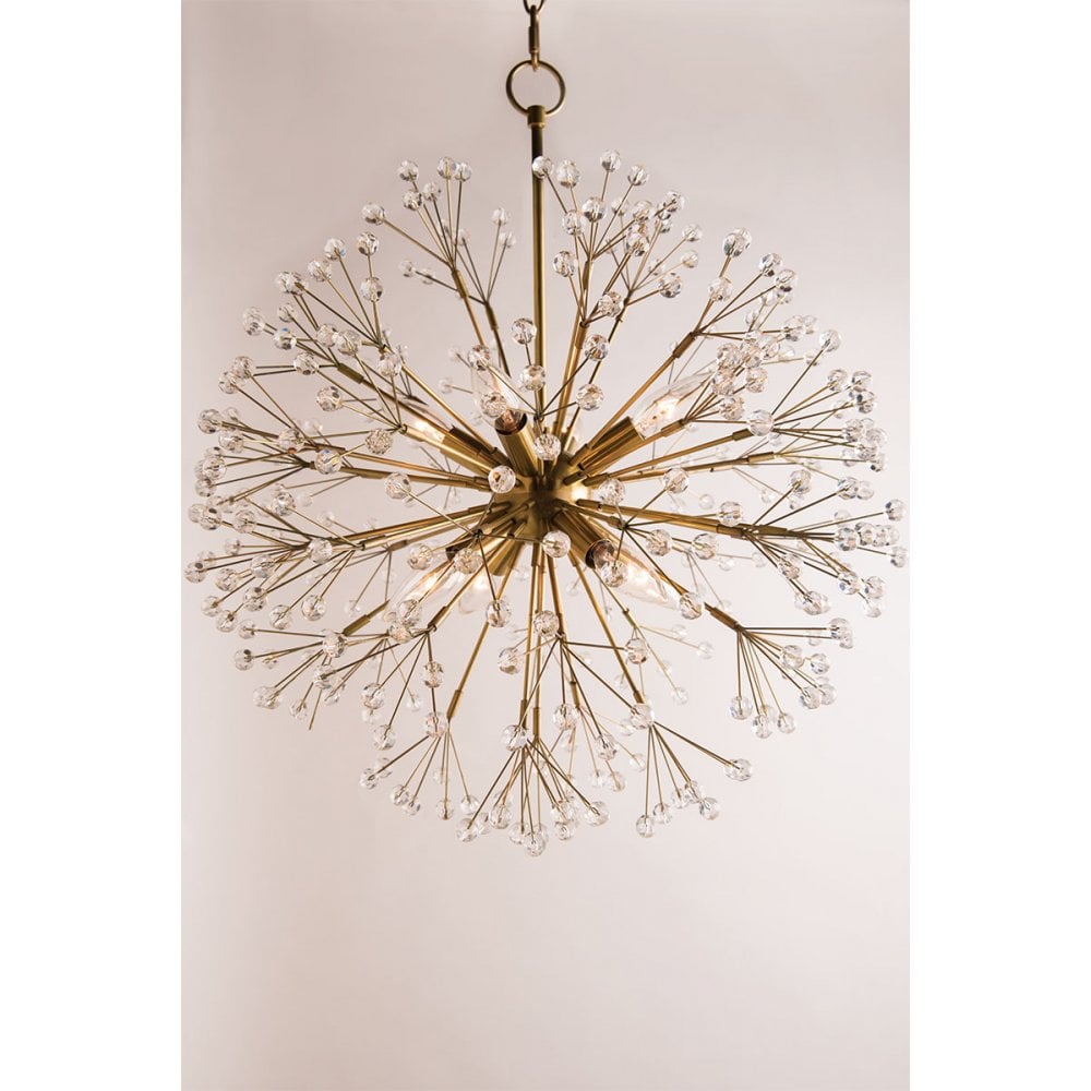 Hudson Valley Dunkirk 8 Light Chandelier - Aged Brass
