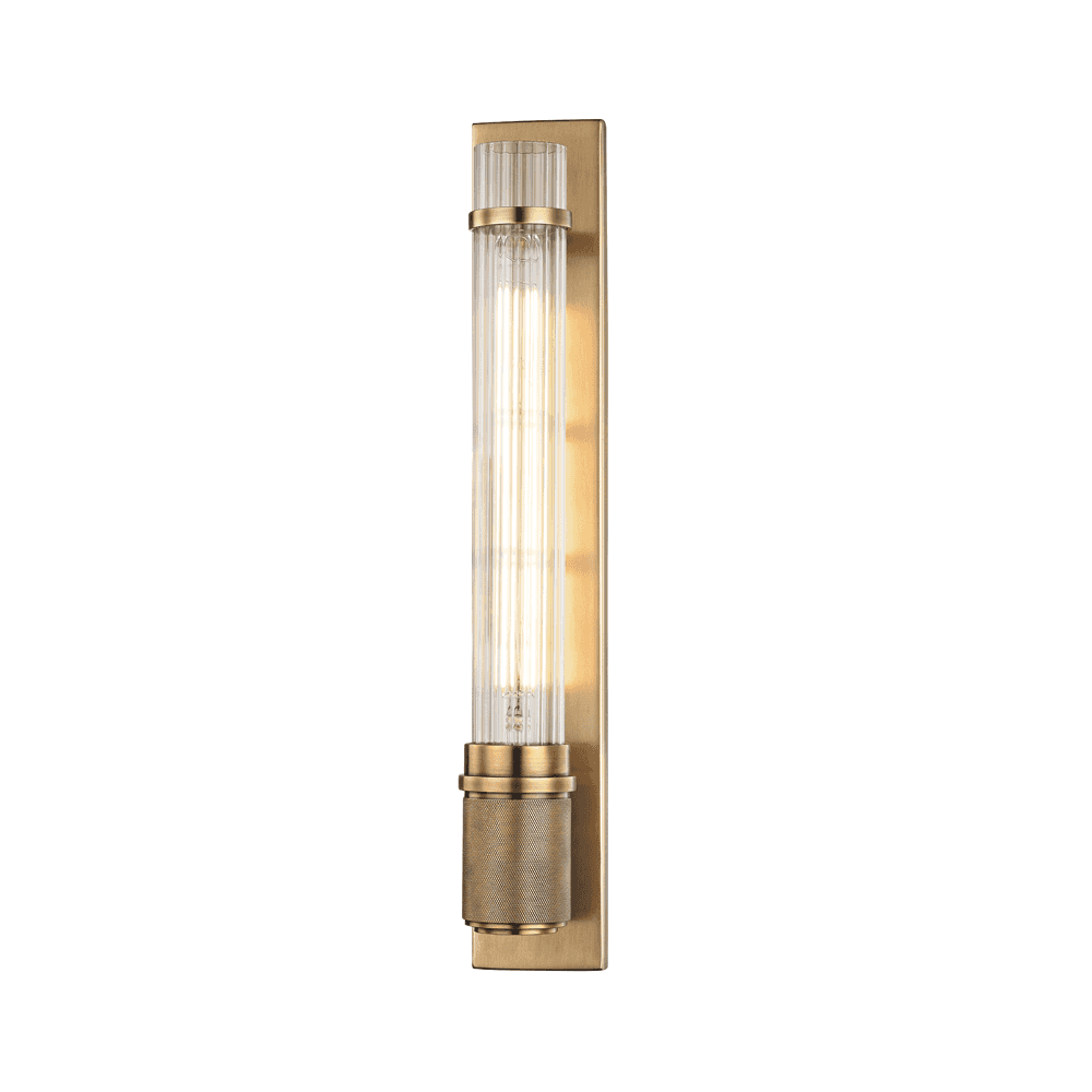 Hudson Valley Shaw 1 Light Wall Sconce Light - Aged Brass