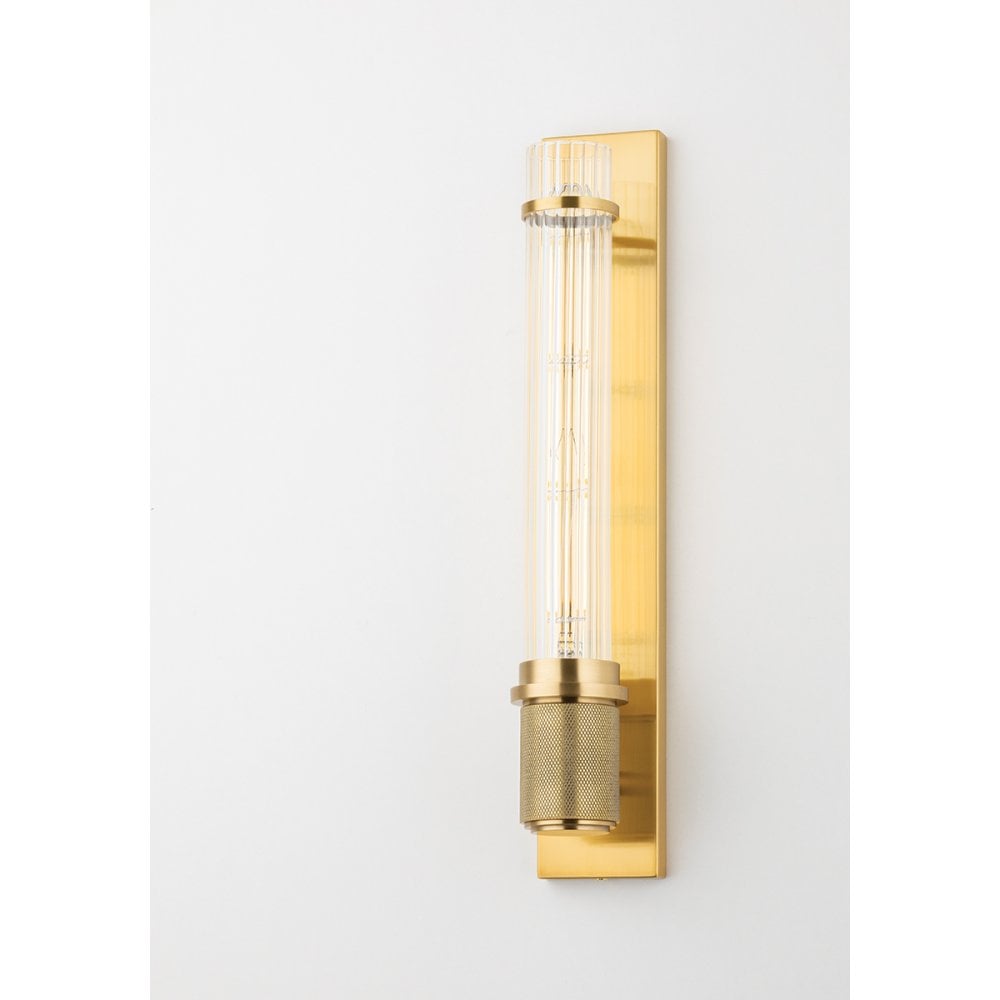 Hudson Valley Shaw 1 Light Wall Sconce Light - Aged Brass