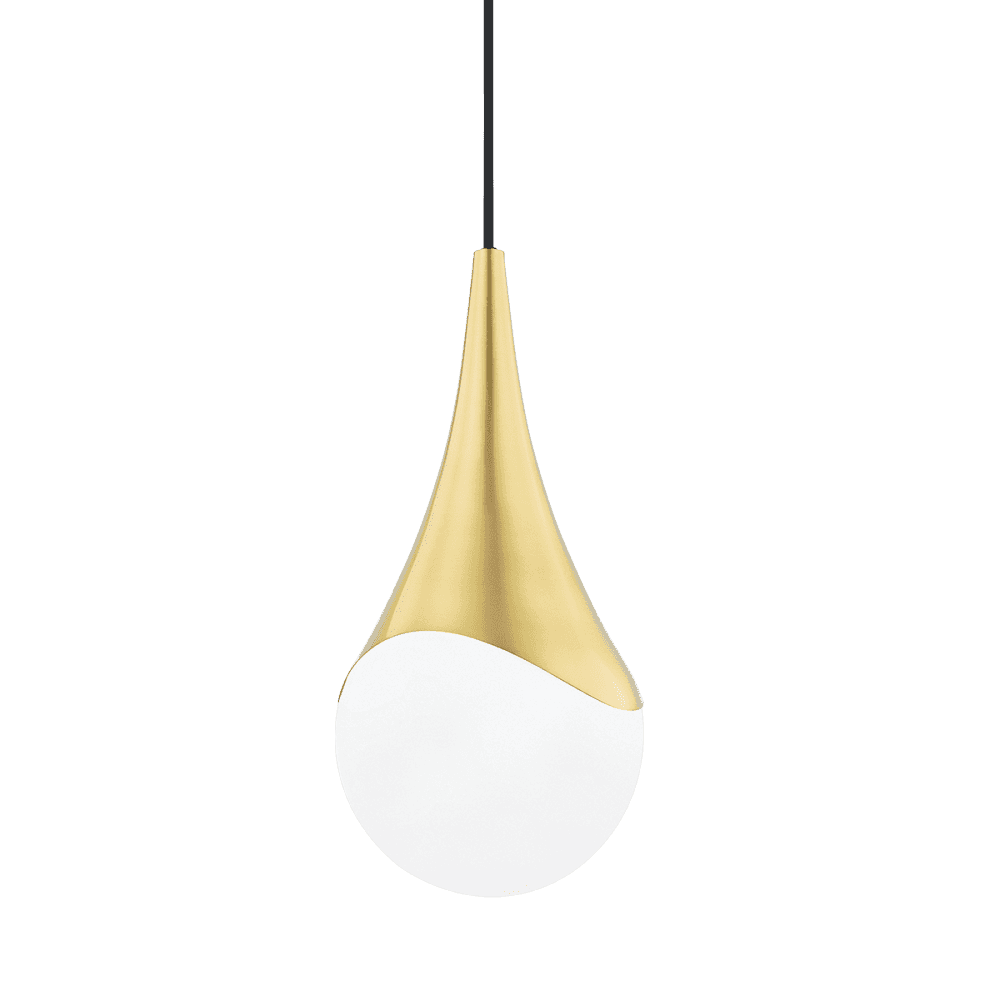 Mitzi Ariana 1 Light Small Pendant - Aged Brass