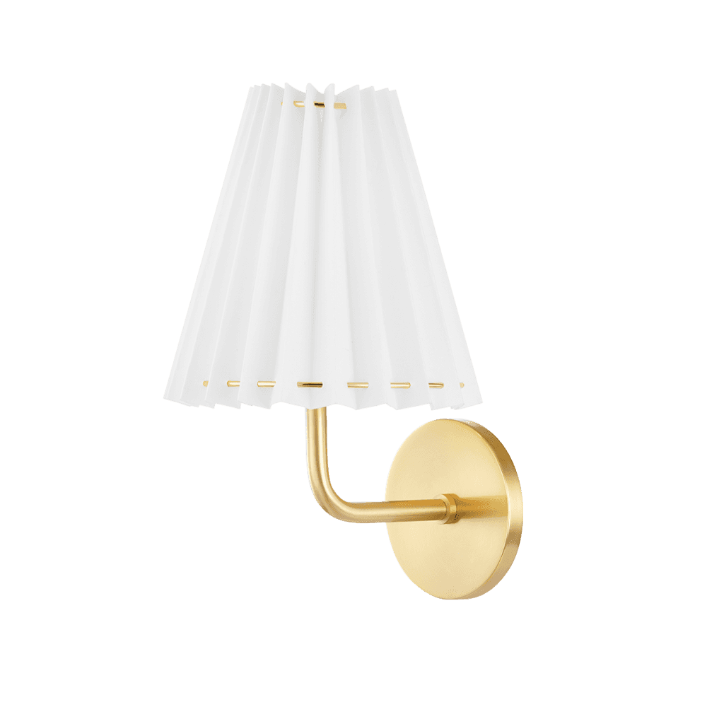 Mitzi Demi 1 Light Curved Wall Sconce Light - Aged Brass