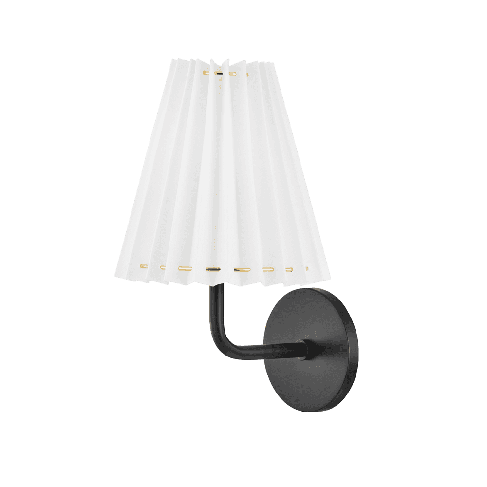 Mitzi Demi 1 Light Curved Wall Sconce Light - Soft Black