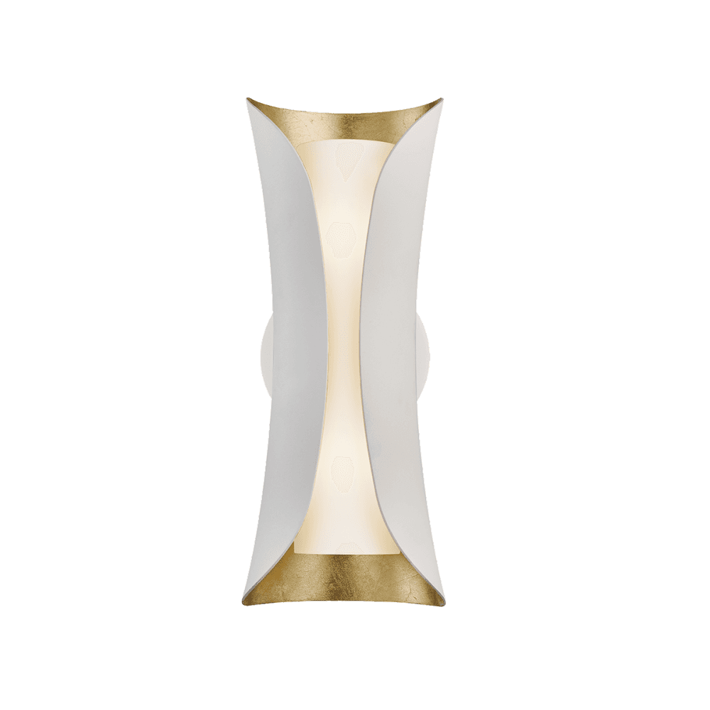 Mitzi Josie 2 Light Wall Sconce Light - White & Gold Leaf