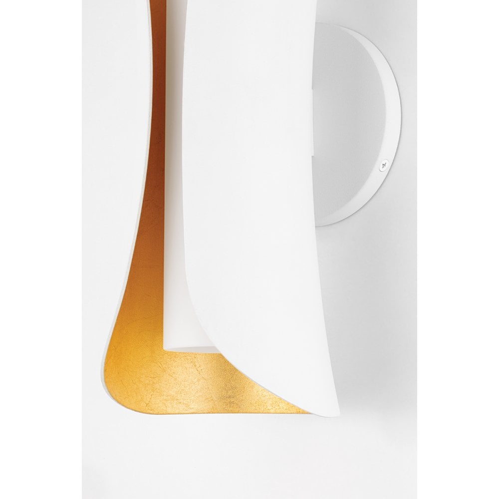 Mitzi Josie 2 Light Wall Sconce Light - White & Gold Leaf