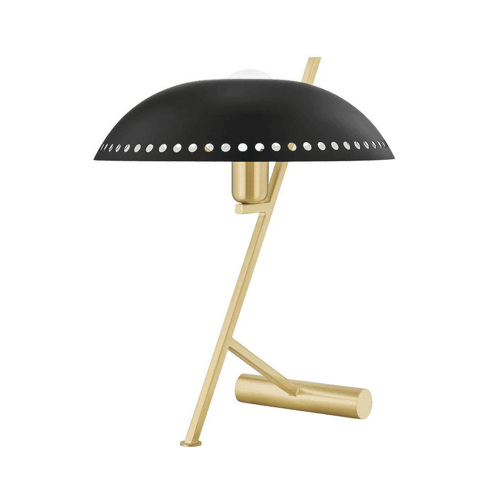 Mitzi Landis 1 Light Table Lamp - Aged Brass & Black