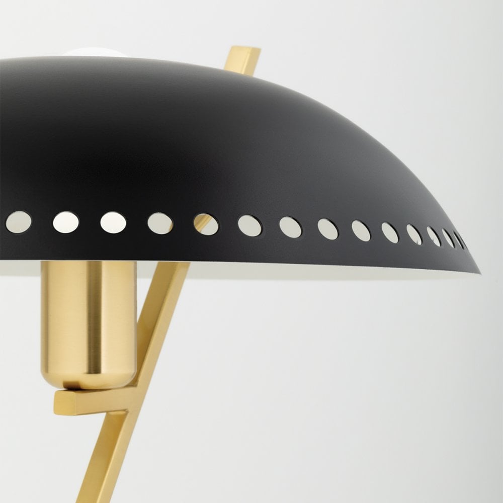 Mitzi Landis 1 Light Table Lamp - Aged Brass & Black