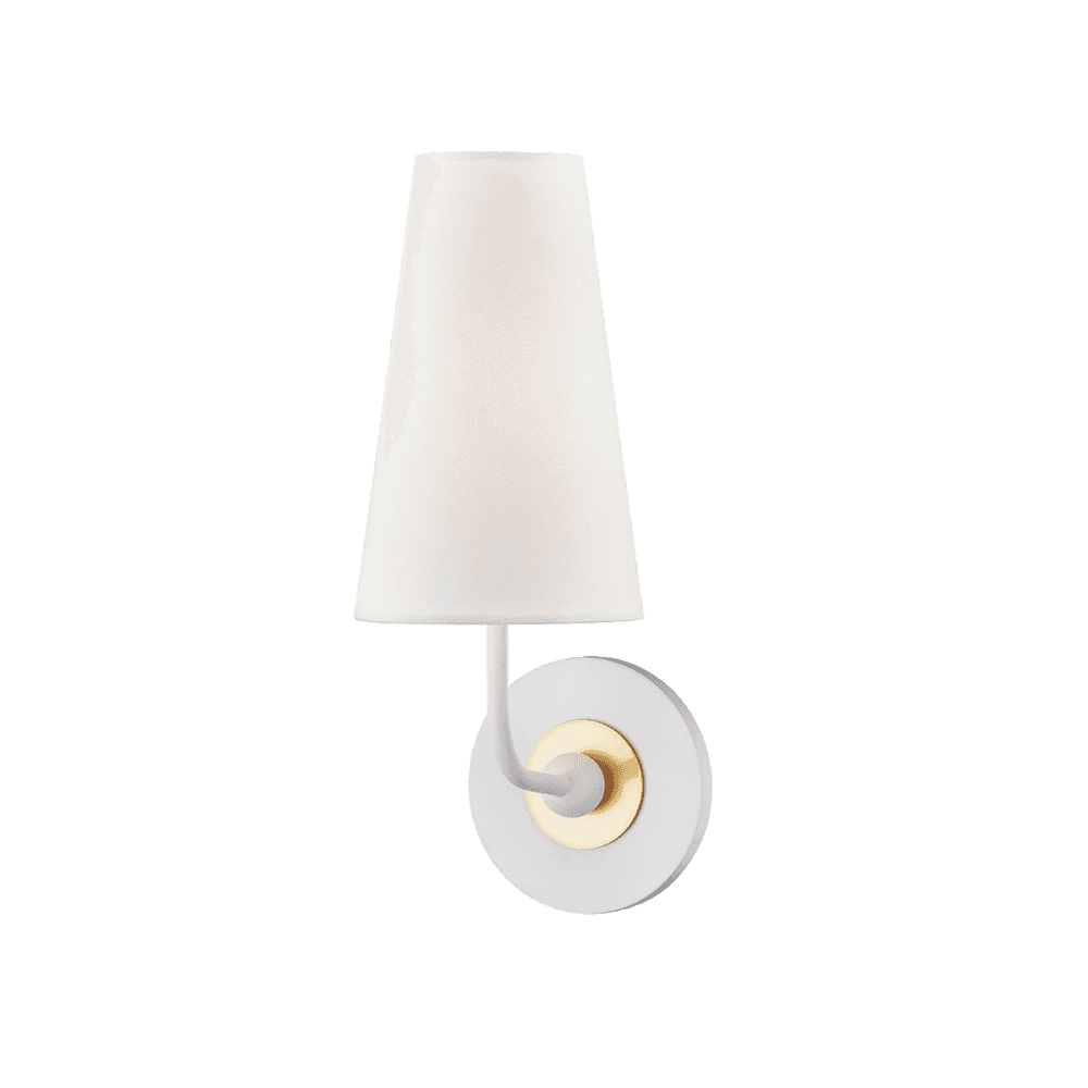Mitzi Merri 1 Light Wall Sconce Light - Aged Brass & White