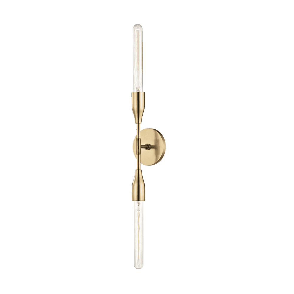 Mitzi Tara 2 Light Wall Sconce Light - Aged Brass