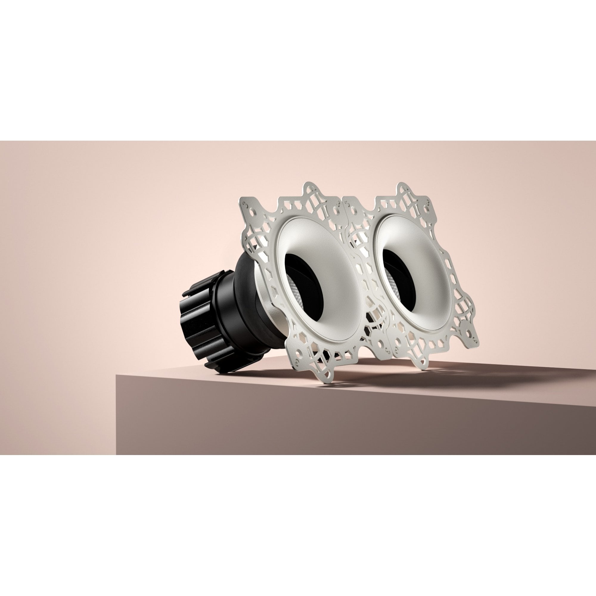 Orluna Camber Twin Adjustable Curved Downlight - Trimless All Purpose Use