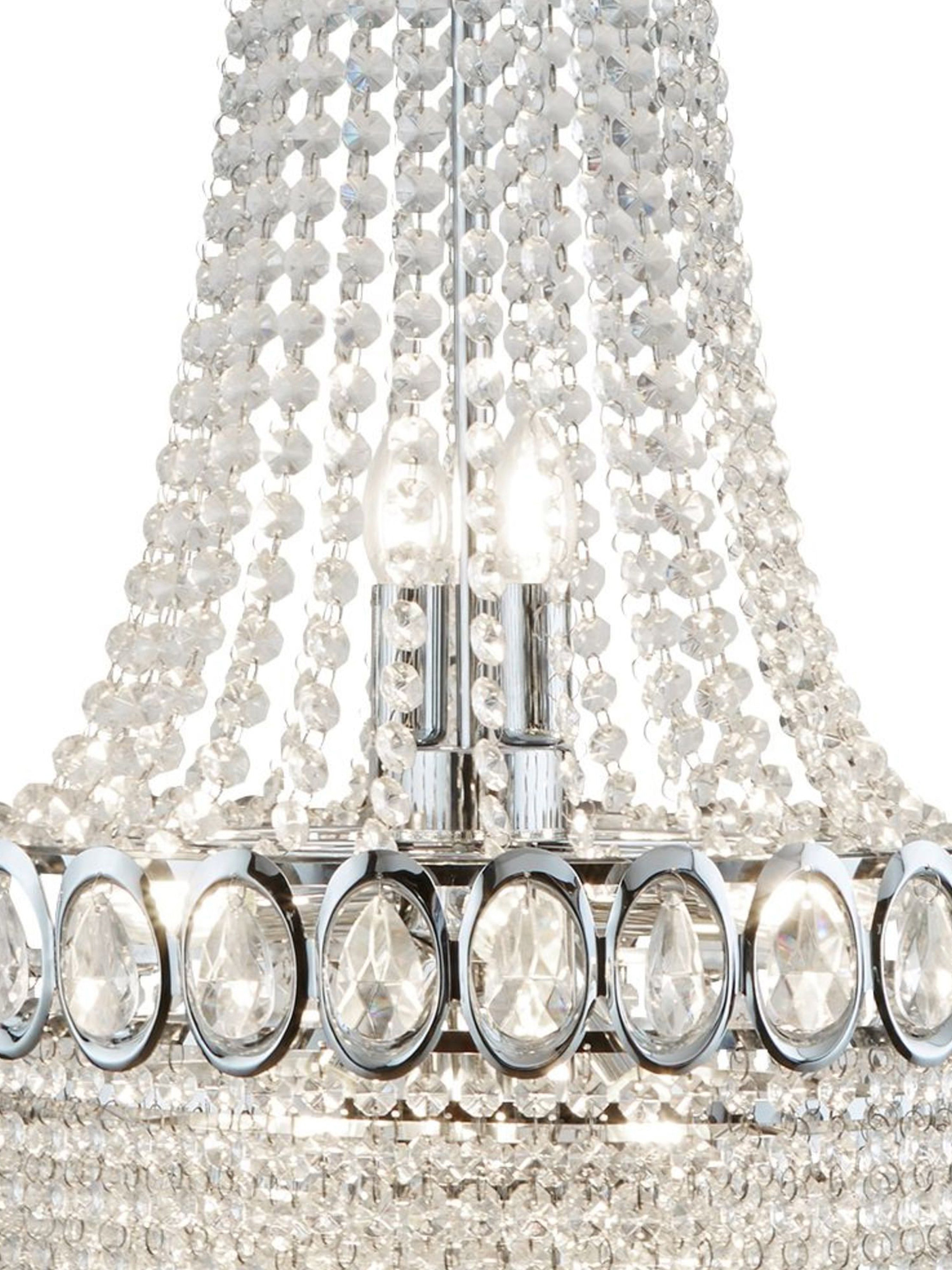 Searchlight Leadenhall 11 Light Chandelier - Chrome & Crystal