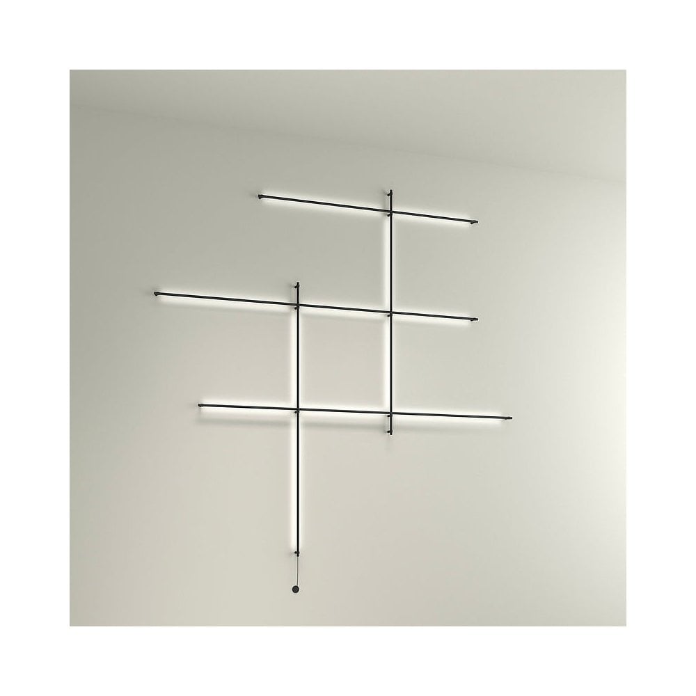 LedsC4 Tubs Modular Reticle Wall Light - Black