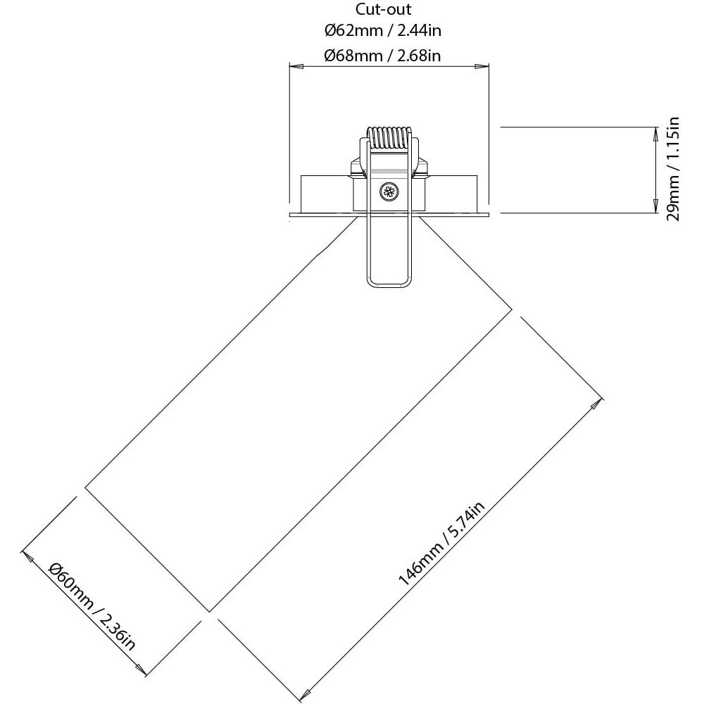 Orluna Cloud Butterfly Recessed Spotlight - Floats in Ceiling