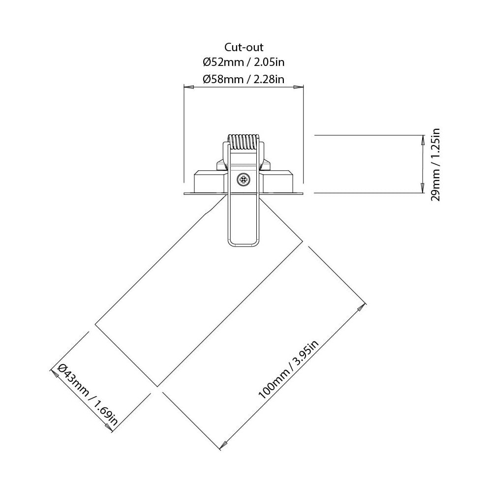 Orluna Cloud Mini Butterfly Recessed Spotlight - Floats in Ceiling