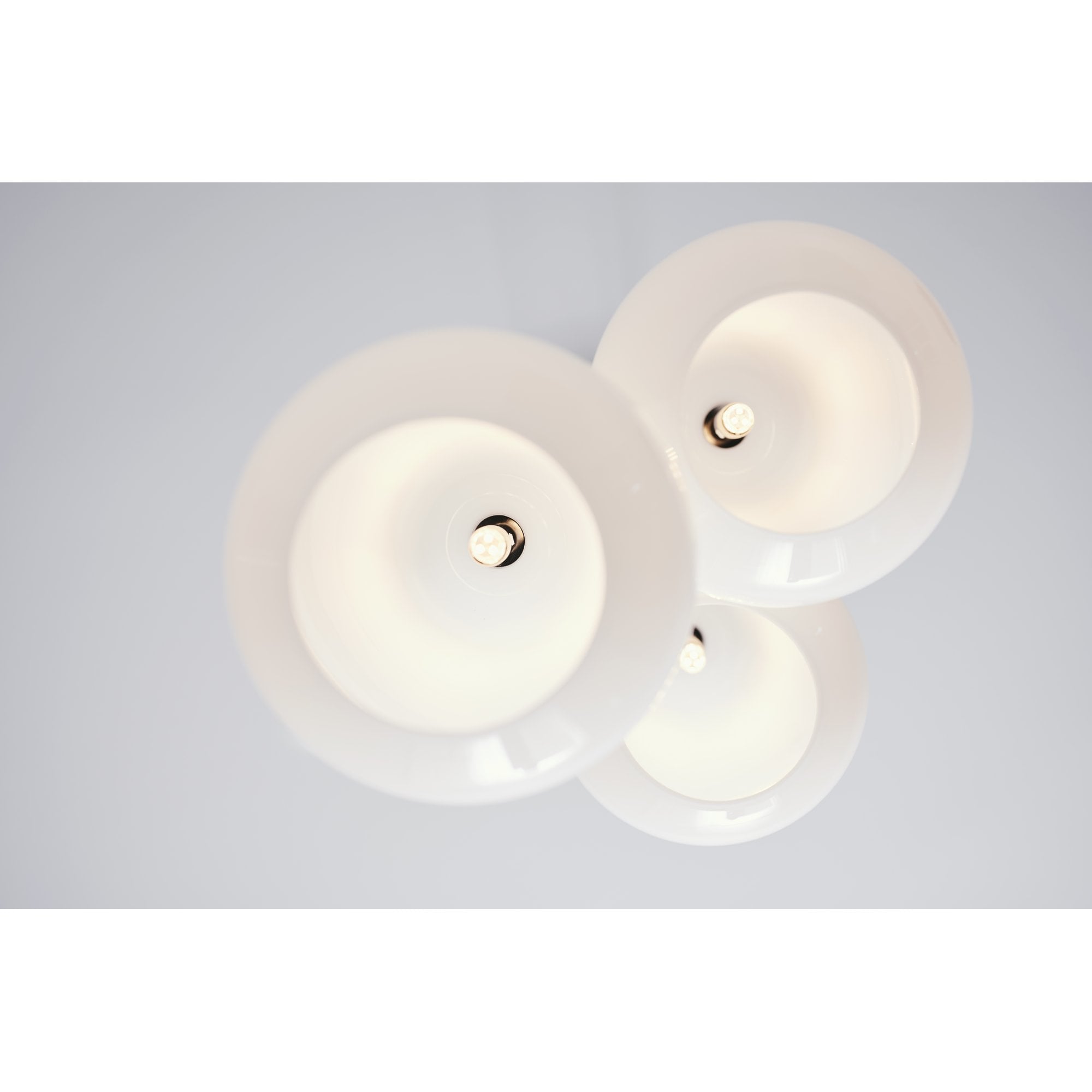 Nuura Anoli 3 Light Chandelier - Nordic Gold & Opal Glass
