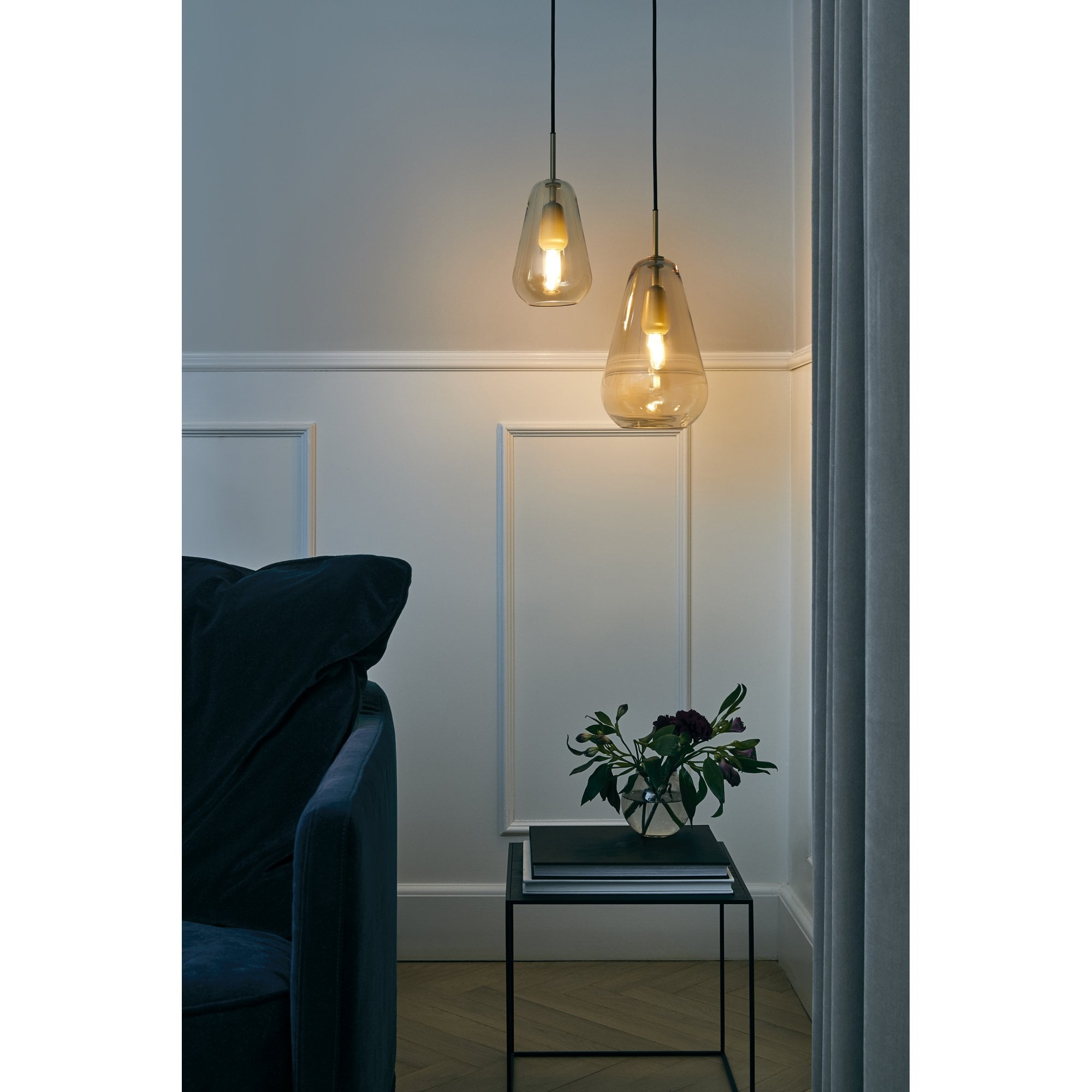 Nuura Anoli Small 1 Light Pendant - Nordic Gold & Gold Glass