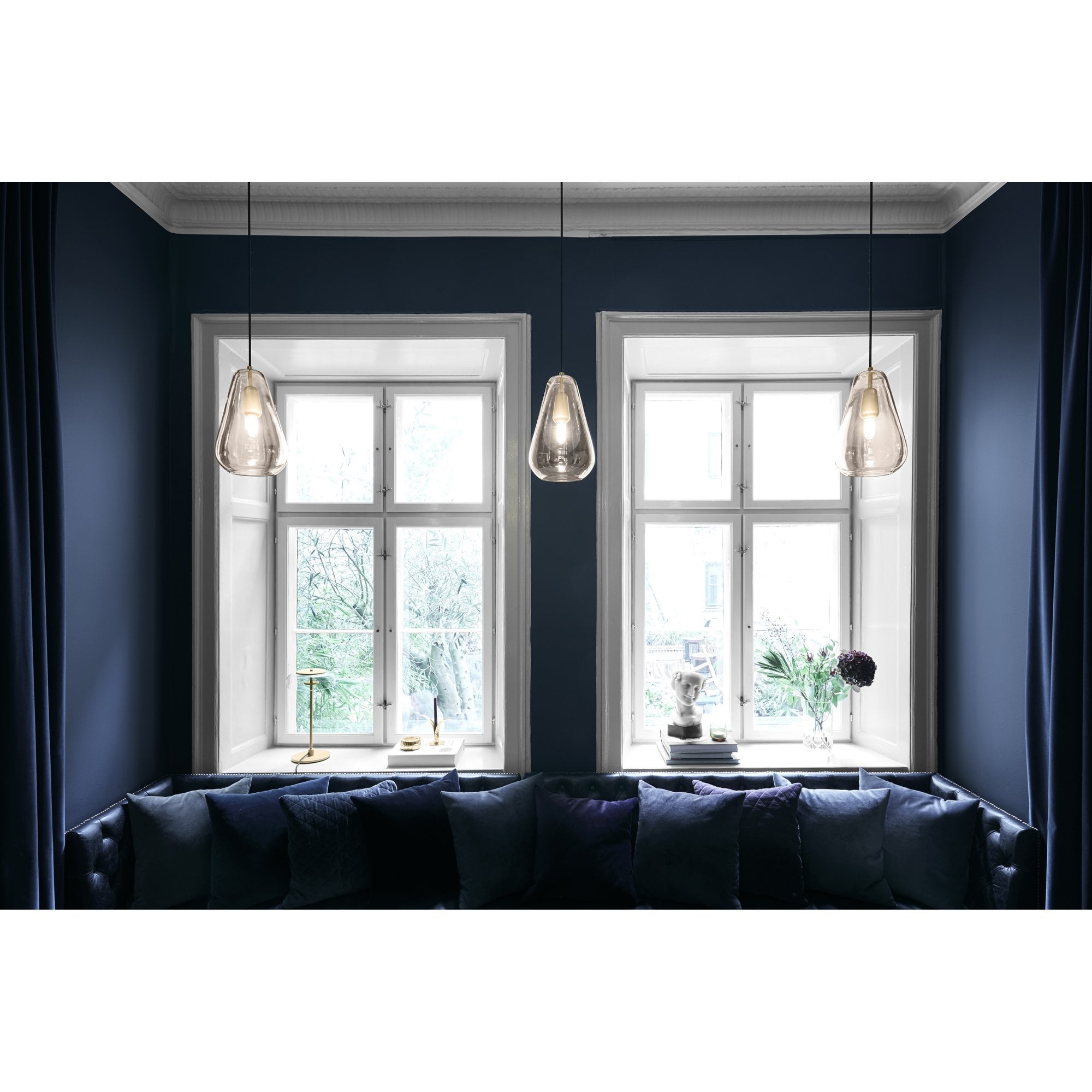 Nuura Anoli Medium 1 Light Pendant - Nordic Gold & Gold Glass