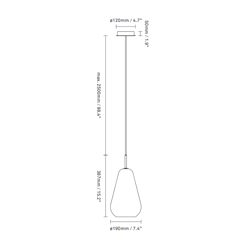 Nuura Anoli Medium 1 Light Pendant - Nordic Gold & Gold Glass