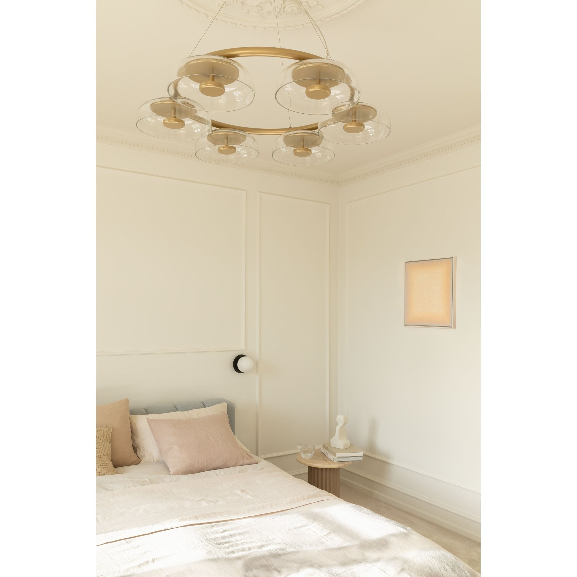 Nuura Blossi 6 Light Chandelier - Nordic Gold & Clear Glass