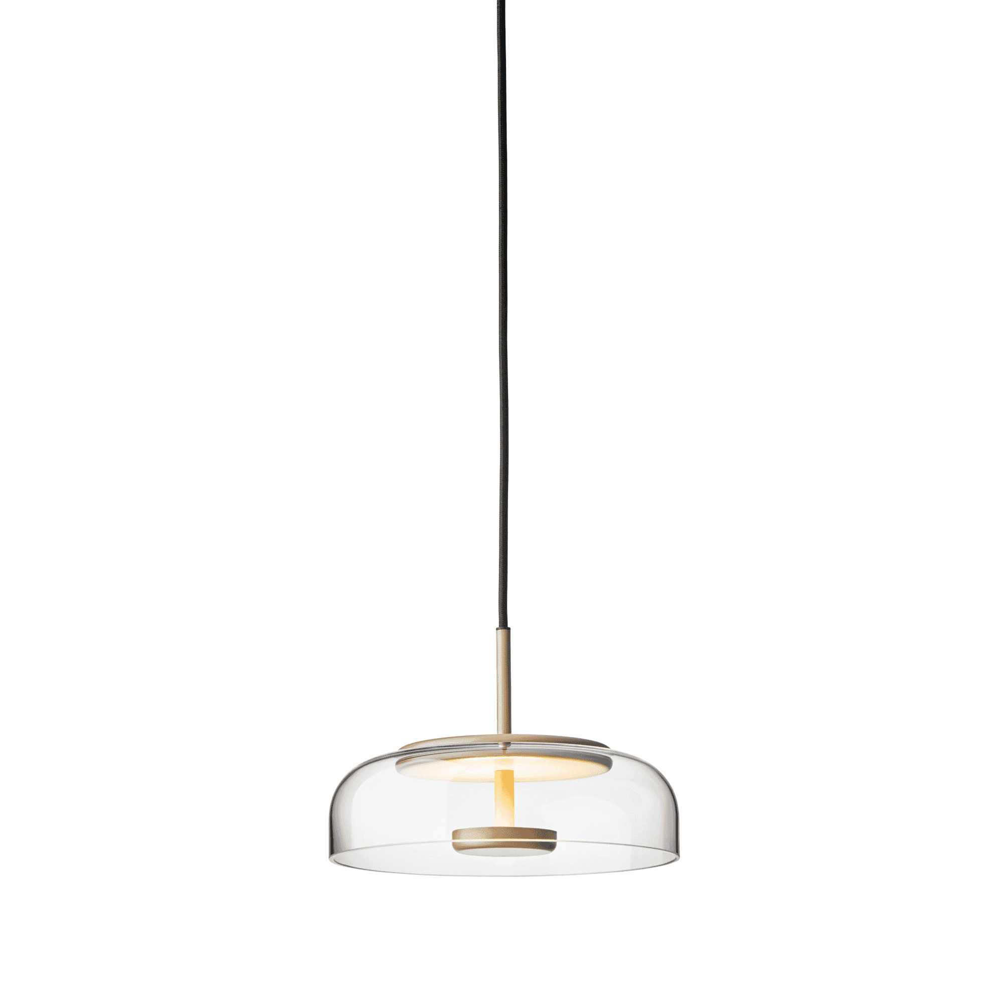Nuura Blossi 1 Light Pendant - Nordic Gold & Clear Glass