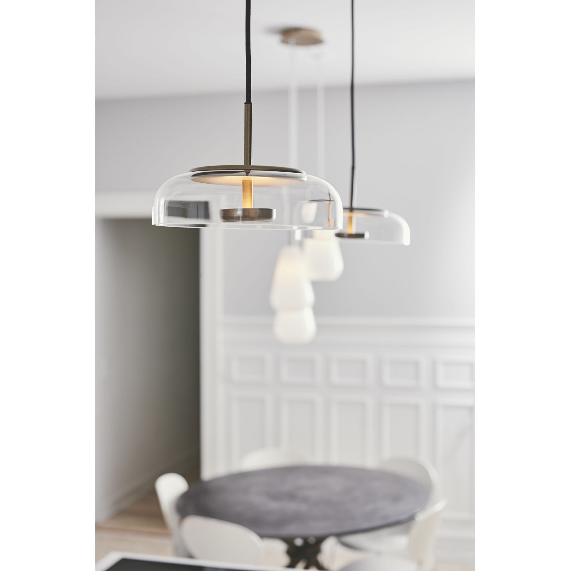 Nuura Blossi 1 Light Pendant - Nordic Gold & Clear Glass