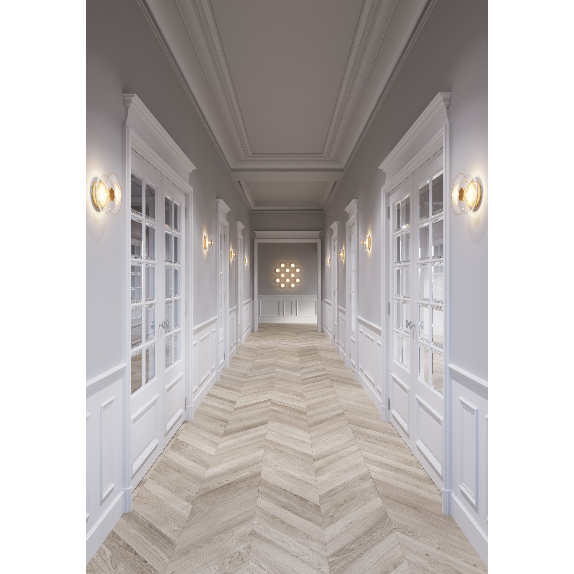 Nuura Blossi Wall Light - Nordic Gold & Clear Glass