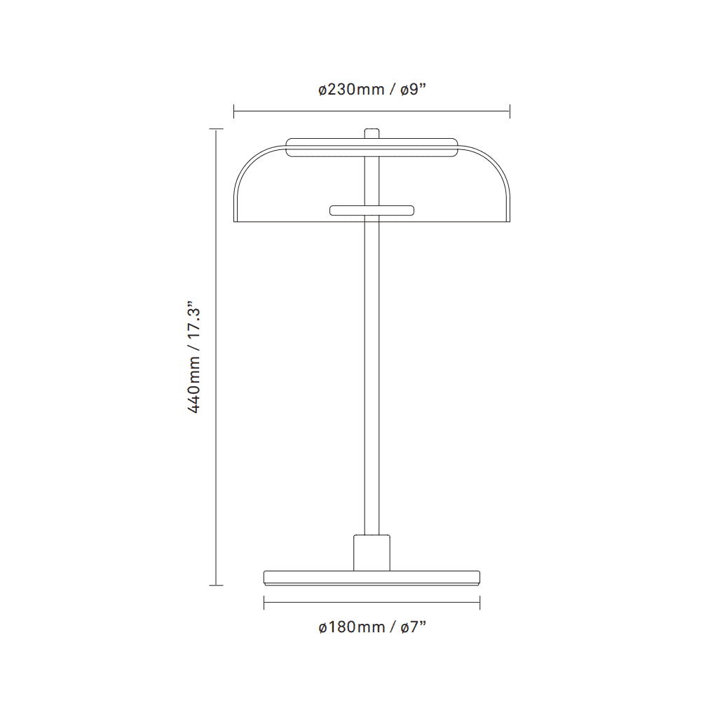 Nuura Blossi Table Lamp - Black & Opal Glass