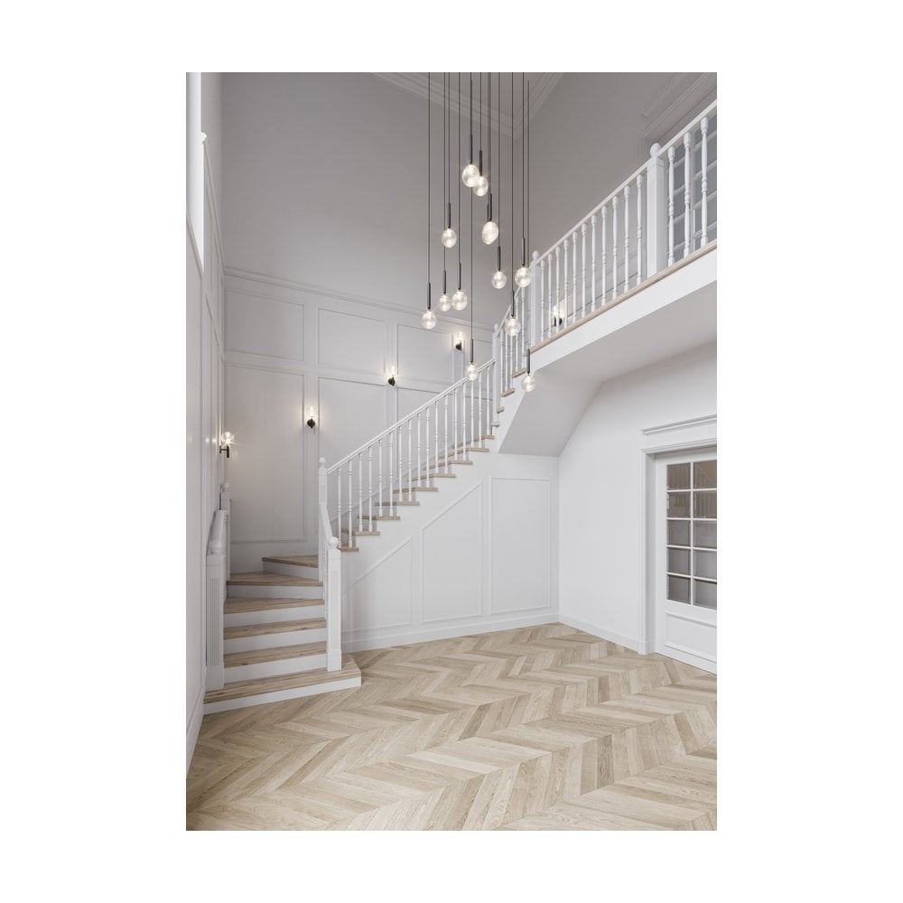 Nuura Miira 13 Light Chandelier - Rock Grey & Optic Clear Glass