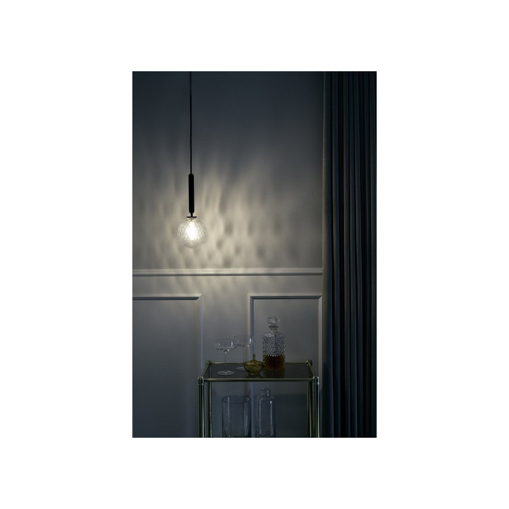 Nuura Miira 1 Light Pendant - Rock Grey & Optic Clear Glass